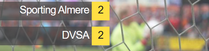 DVSA en Sporting Almere delen de punten