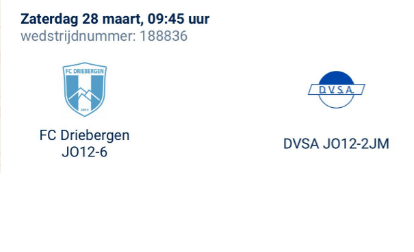 FC Driebergen tegen DVSA JO12