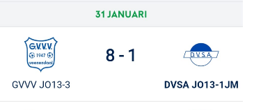 Vandaag pijnlijke nederlaag 9-1 😱uit tegen GVVV in een sportief gespeeld duel.