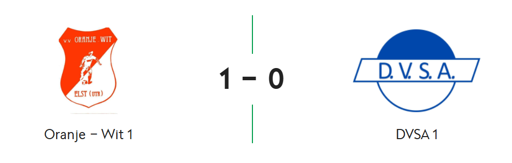 DVSA in blessuretijd onderuit bij Oranje Wit